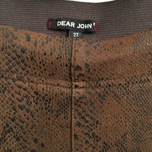 Dear John Faux Snakeskin Leggings